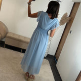 ROBE BABY BLEUE ALICIA - La Petite Somptueuse