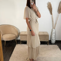 ROBE BEIGE APPOLINE - La Petite Somptueuse