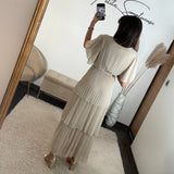 ROBE BEIGE APPOLINE - La Petite Somptueuse