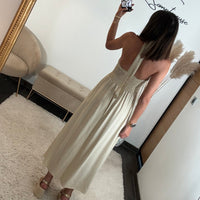 ROBE BEIGE CORRINA - La Petite Somptueuse