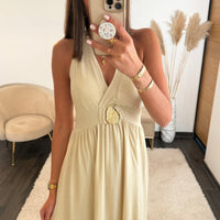 ROBE BEIGE CORRINA - La Petite Somptueuse
