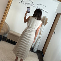 ROBE BEIGE HELENA - La Petite Somptueuse