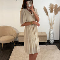 ROBE BEIGE HILONA - La Petite Somptueuse