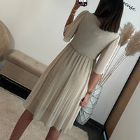 ROBE BEIGE HILONA - La Petite Somptueuse