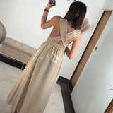 ROBE BEIGE ISABELLA - La Petite Somptueuse