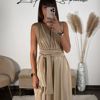 ROBE BEIGE ISABELLA - La Petite Somptueuse