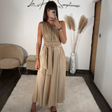 ROBE BEIGE ISABELLA - La Petite Somptueuse