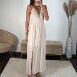 ROBE BEIGE JENNIFER - La Petite Somptueuse
