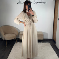 ROBE BEIGE JOSEPHINE - La Petite Somptueuse