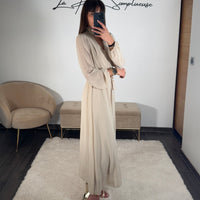 ROBE BEIGE JOSEPHINE - La Petite Somptueuse