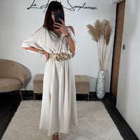 ROBE BEIGE MELISSA - La Petite Somptueuse