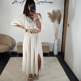 ROBE BEIGE MELISSA - La Petite Somptueuse