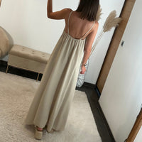 ROBE BEIGE PERLES - La Petite Somptueuse