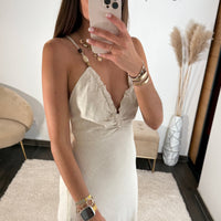 ROBE BEIGE POLENA - La Petite Somptueuse