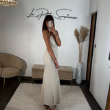 ROBE BEIGE POLENA - La Petite Somptueuse