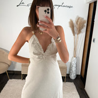 ROBE BEIGE POLENA - La Petite Somptueuse