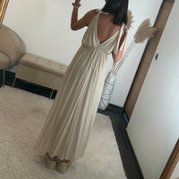 ROBE BEIGE SANDRA - La Petite Somptueuse