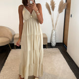 ROBE BEIGE SOLEIL - La Petite Somptueuse