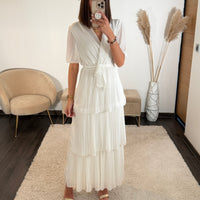 ROBE BLANC APPOLINE - La Petite Somptueuse