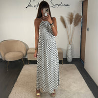 ROBE BLANCHE A POIS LOUISA - La Petite Somptueuse