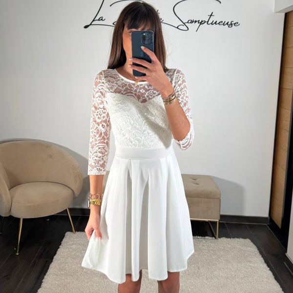 ROBE BLANCHE ANGELA - La Petite Somptueuse