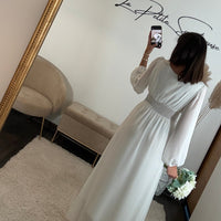 ROBE BLANCHE FLUIDE MARTA - La Petite Somptueuse