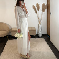 ROBE BLANCHE FLUIDE MARTA - La Petite Somptueuse