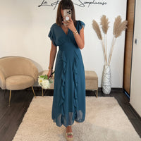 ROBE BLEU ALICIA - La Petite Somptueuse