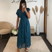 ROBE BLEU ALICIA - La Petite Somptueuse