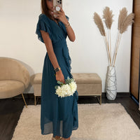 ROBE BLEU ALICIA - La Petite Somptueuse
