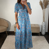 ROBE BLEU CELENA - La Petite Somptueuse