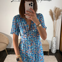 ROBE BLEU CELENA - La Petite Somptueuse