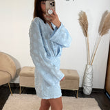 ROBE BLEU CIEL HEART - La Petite Somptueuse