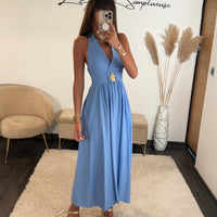 ROBE BLEU CORRINA - La Petite Somptueuse