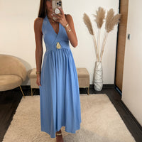 ROBE BLEU CORRINA - La Petite Somptueuse