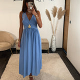 ROBE BLEU CORRINA - La Petite Somptueuse