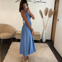 ROBE BLEU CORRINA - La Petite Somptueuse