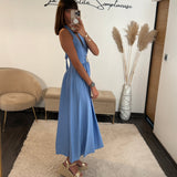 ROBE BLEU CORRINA - La Petite Somptueuse