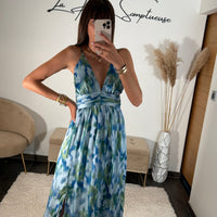 ROBE BLEU NOEMIE - La Petite Somptueuse