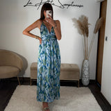 ROBE BLEU NOEMIE - La Petite Somptueuse