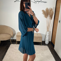 ROBE BLEUE ASTRID - La Petite Somptueuse