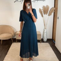 ROBE BLEUE FLORIA - La Petite Somptueuse