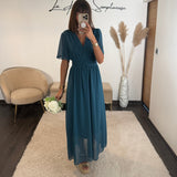 ROBE BLEUE LISON - La Petite Somptueuse