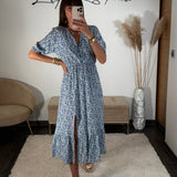 ROBE BLEUE STELLA - La Petite Somptueuse