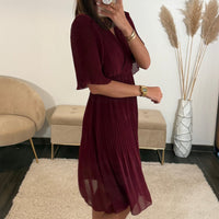 ROBE BORDEAUX HILONA - La Petite Somptueuse