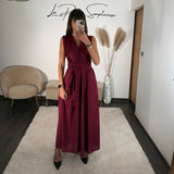 ROBE BORDEAUX ISABELLA - La Petite Somptueuse