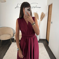 ROBE BORDEAUX ISABELLA - La Petite Somptueuse