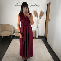 ROBE BORDEAUX ISABELLA - La Petite Somptueuse