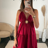 ROBE BORDEAUX SOLEIL - La Petite Somptueuse