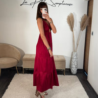 ROBE BORDEAUX SOLEIL - La Petite Somptueuse
